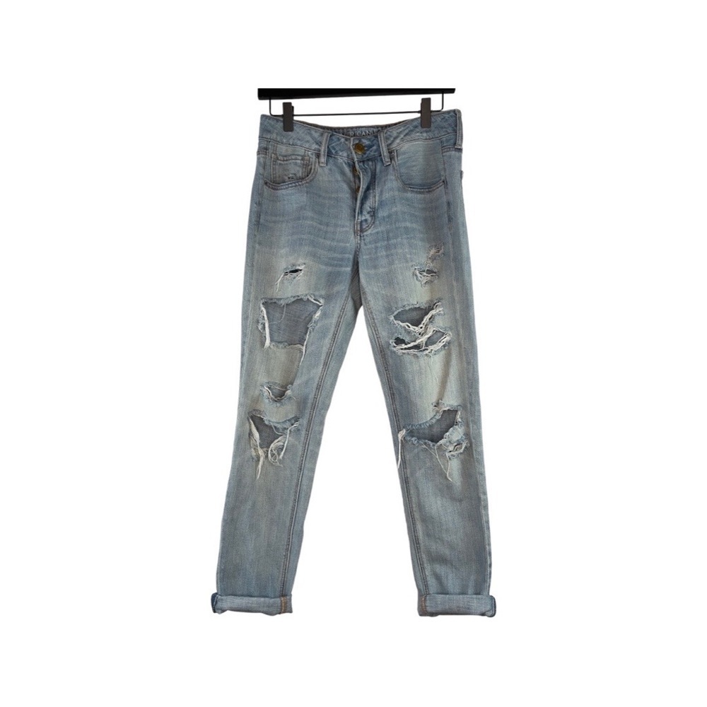 American Eagle Outfitters Tomgirl Distressed Straight Leg Jeans Size 2